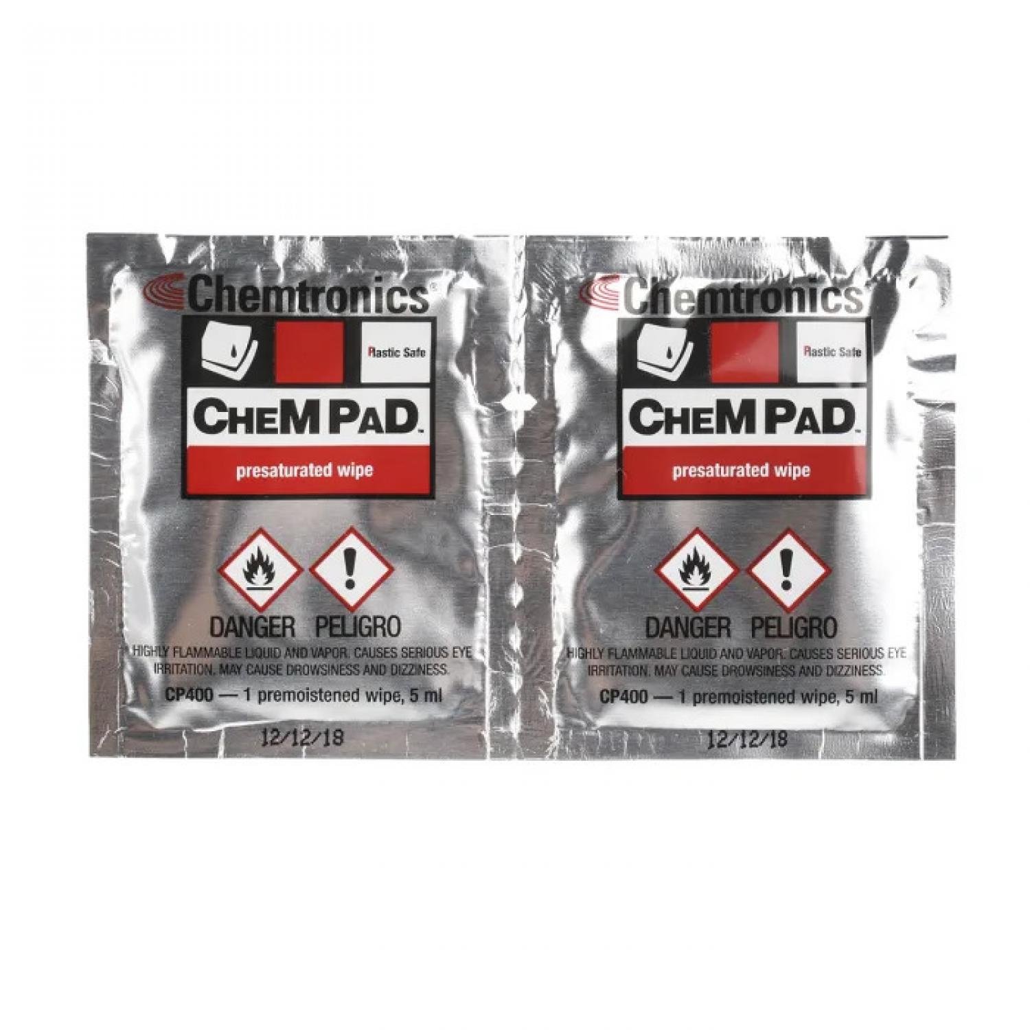 Chemtronics Cp400 Chempad Presaturated Alcohol Wipes